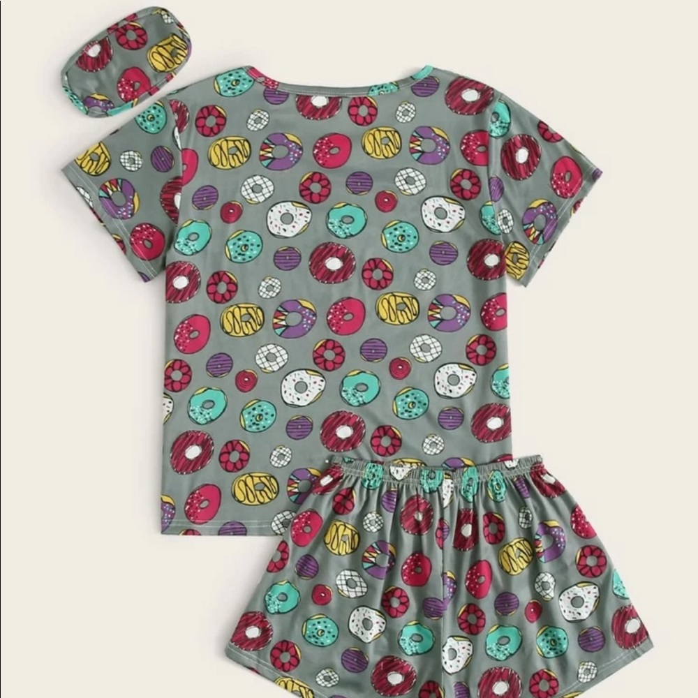 Donuts T-shirt & Shorts Pajamas Set